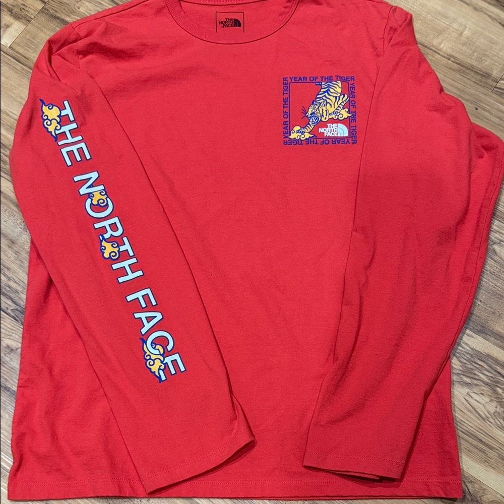 The North Face Red Long Sleeve Tee